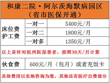 杭州和康第二康復(fù)醫(yī)院價(jià)格